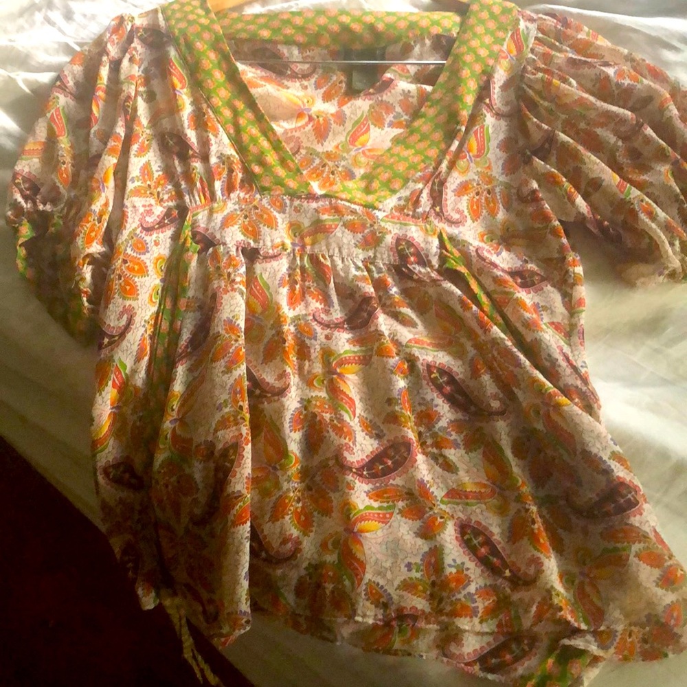 Silk butterfly blouse